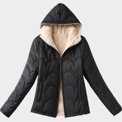 Women’s Quilted Jacket Casual Hooded Fleece Lined