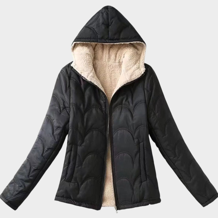 Women’s Quilted Jacket Casual Hooded Fleece Lined