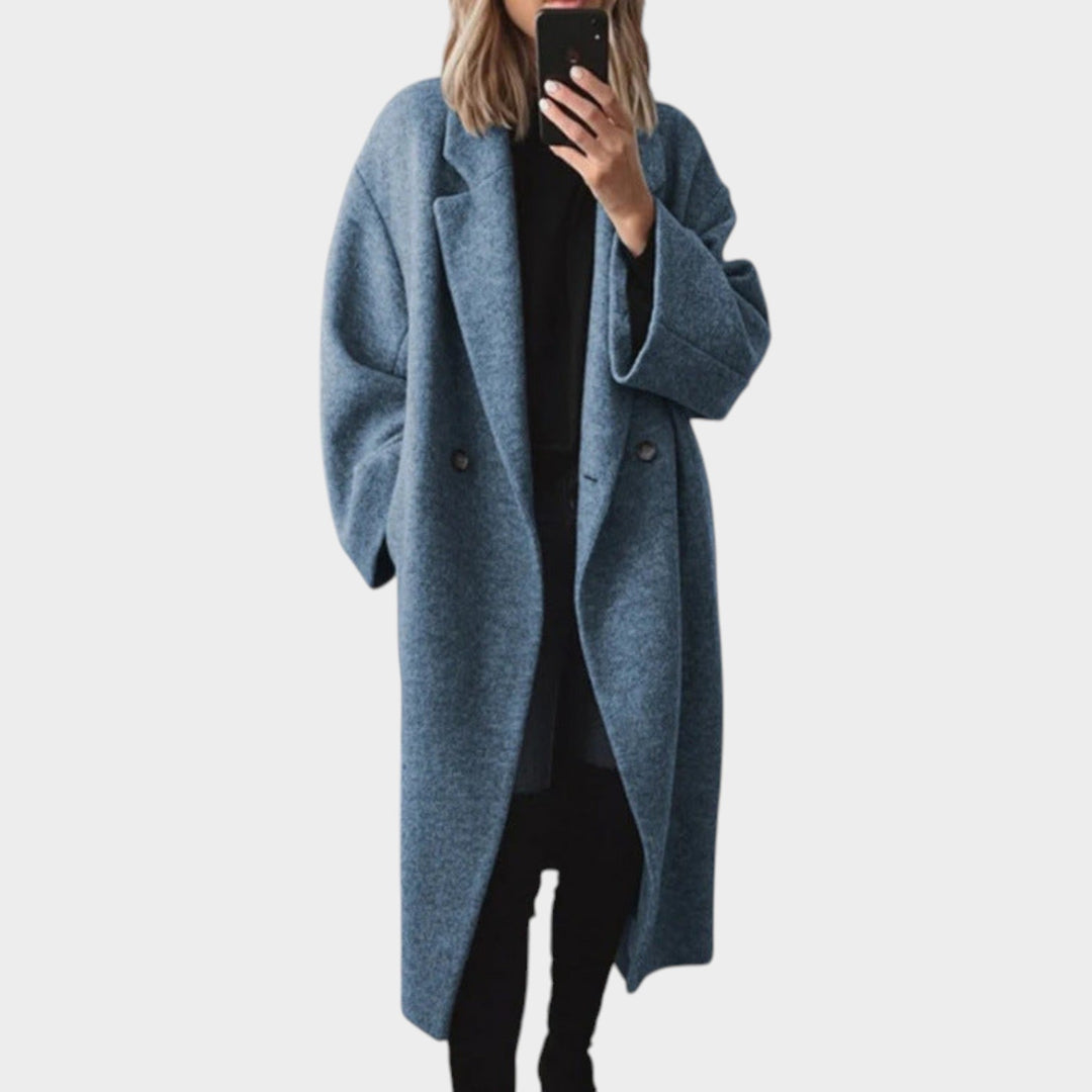 Women’s Double Breasted Coat Oversized Lapel Collar