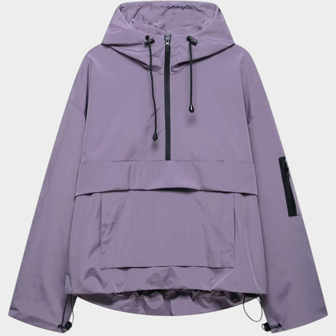 Women’s Hooded Pullover Jacket Triple Protection Features
