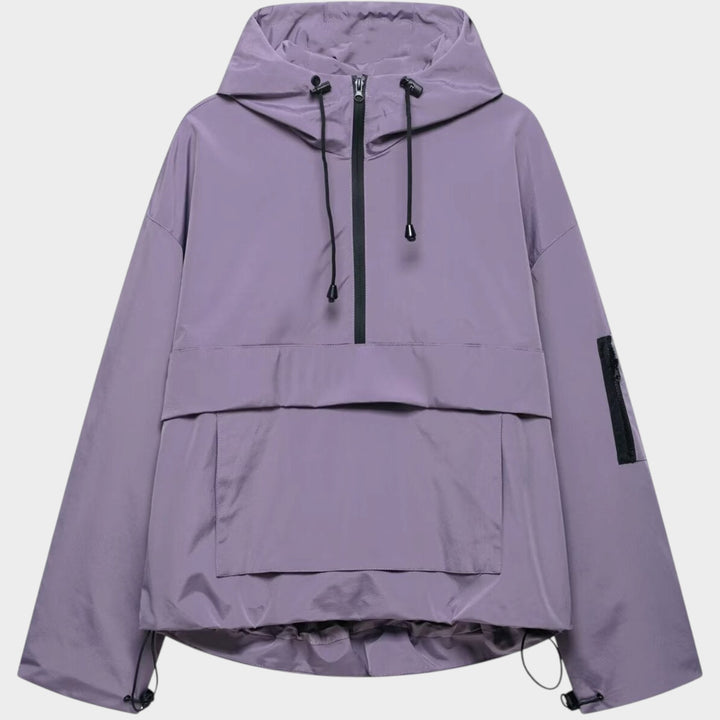 Women’s Hooded Pullover Jacket Triple Protection Features