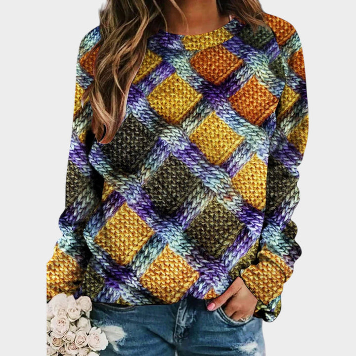 Women’s Knit Sweater Crew Neck Long Sleeve Casual Pullover
