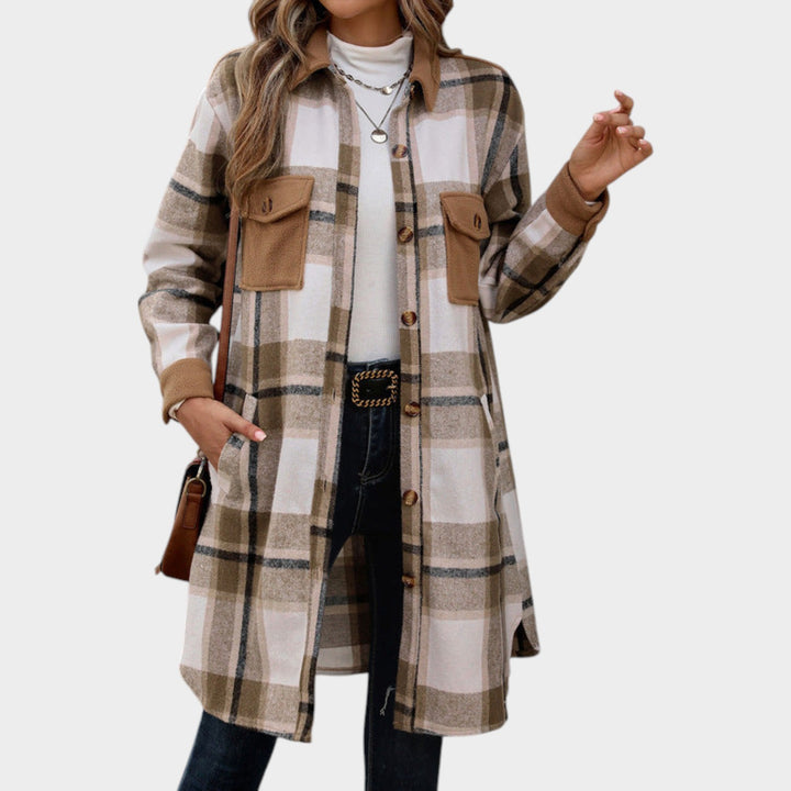 Women’s Plaid Coat Long Sleeve