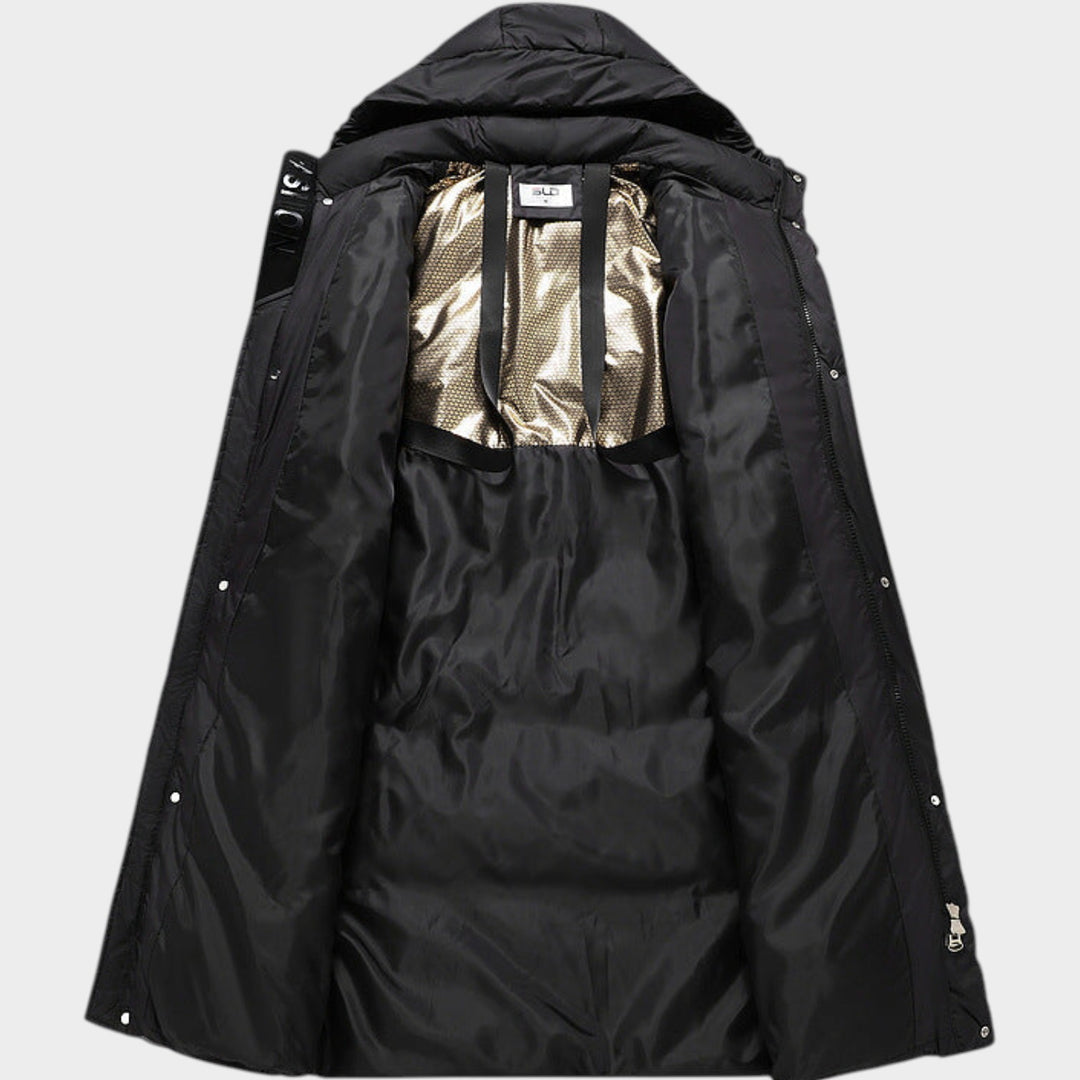 Women’s Winter Parka Coat Quilted Extra Long Hooded Thermal