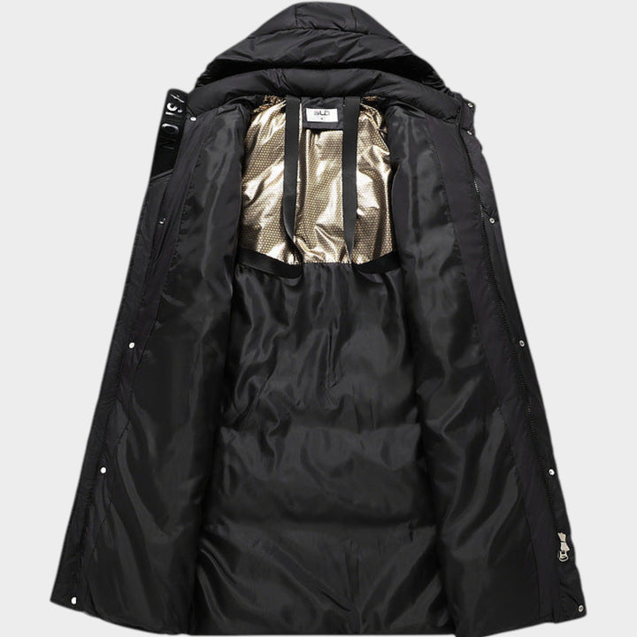 Women’s Winter Parka Coat Quilted Extra Long Hooded Thermal