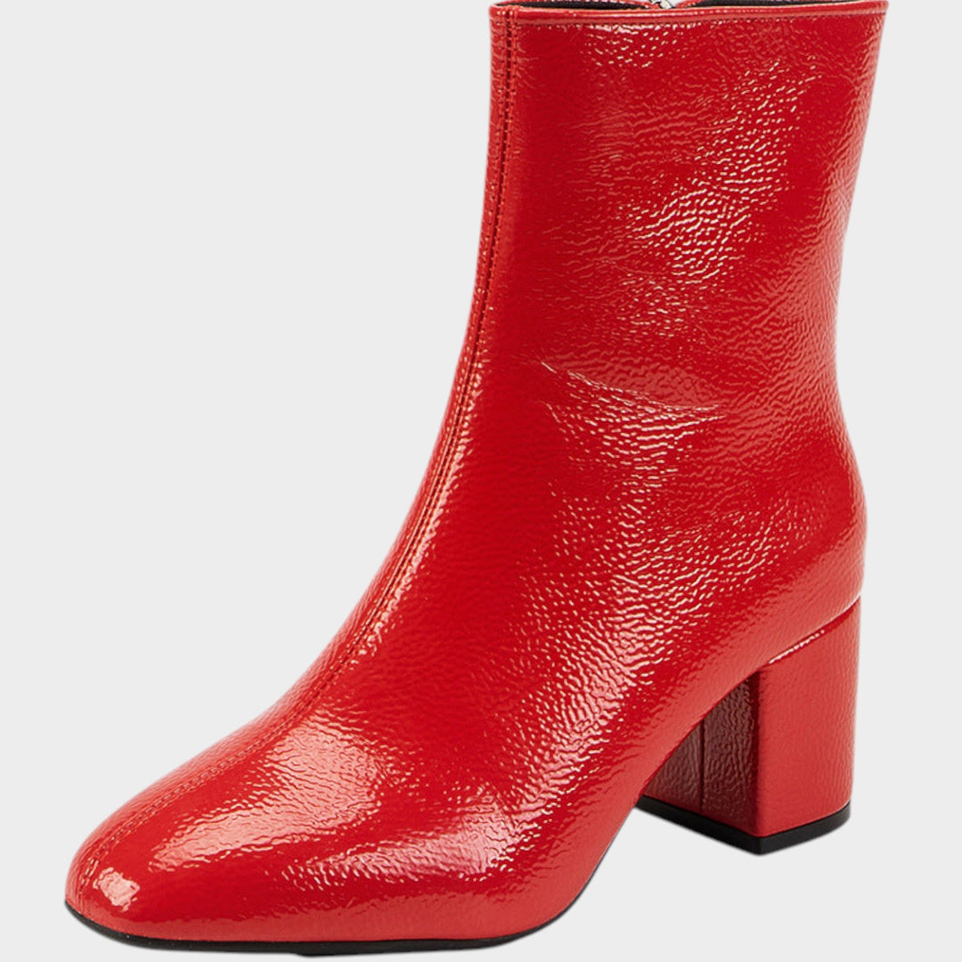 Women’s Ankle Boots Block Heel Side Zip