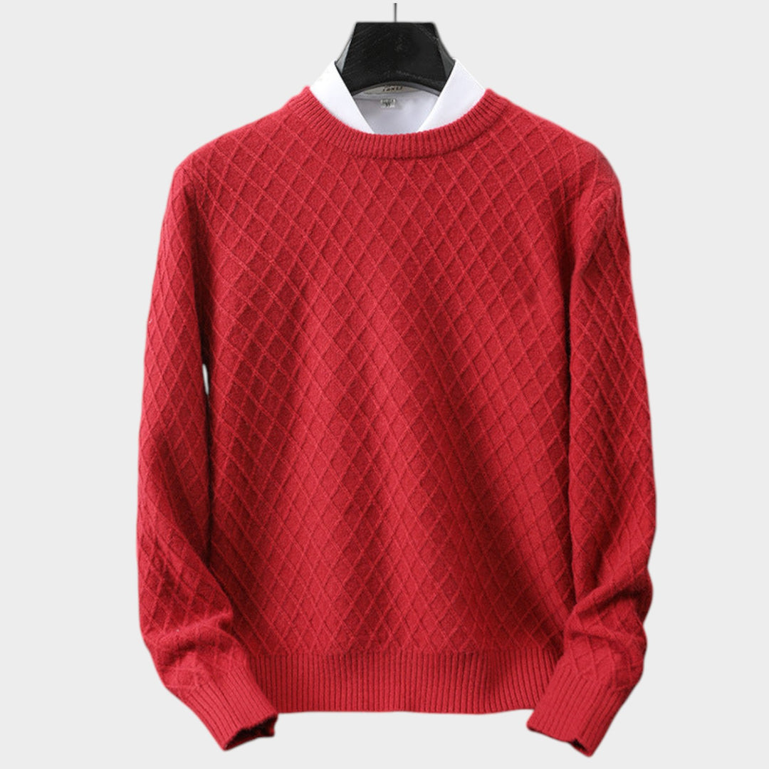 Cashmere Diamond Knit Sweater