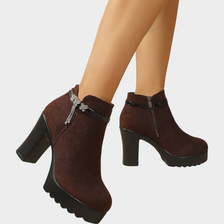 Women’s Ankle Boots Glitter Detail Non Slip Sole