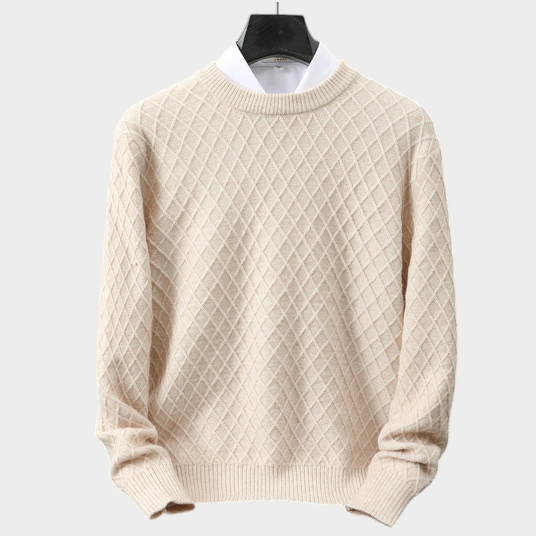Cashmere Diamond Knit Sweater