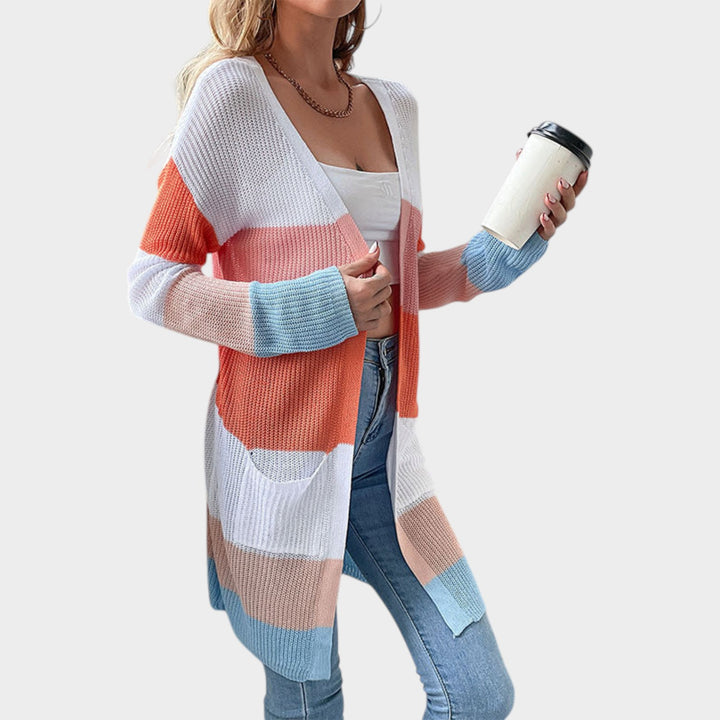 Women’s Knit Cardigan Long Sleeve Pocket Design