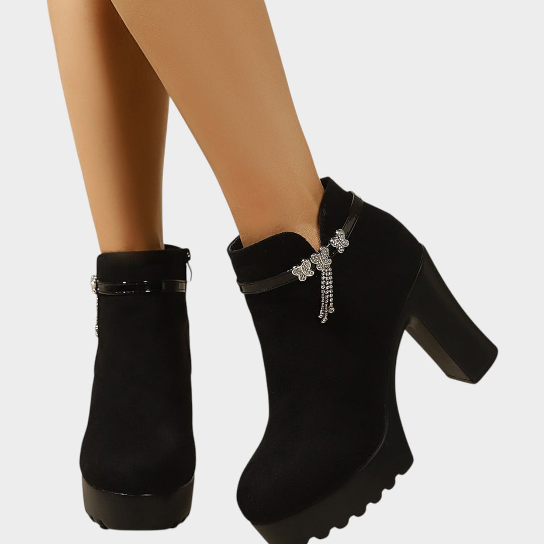 Women’s Ankle Boots Glitter Detail Non Slip Sole