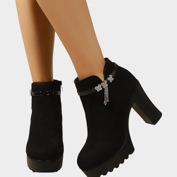 Women’s Ankle Boots Glitter Detail Non Slip Sole