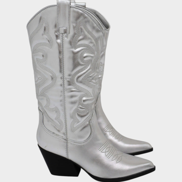 Mid Calf Statement Western Cowboy Boots