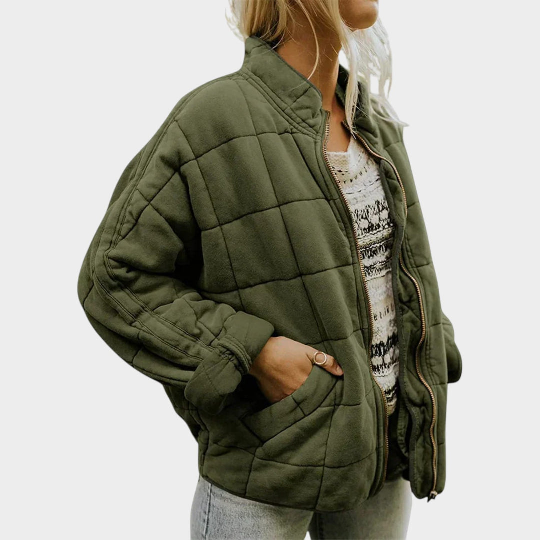 Women’s Quilted Jacket Classic Stitched Design