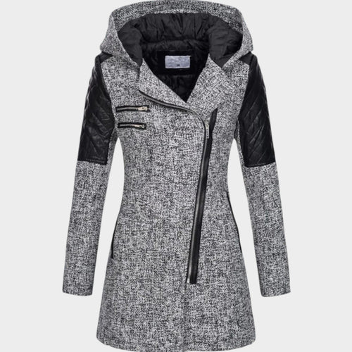 Women's Wool Coat Modern Warm Construction