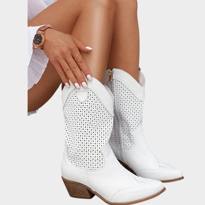 Western Mid Calf Cowboy Boots