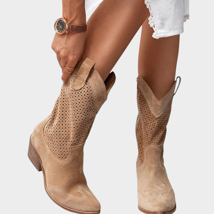 Western Mid Calf Cowboy Boots