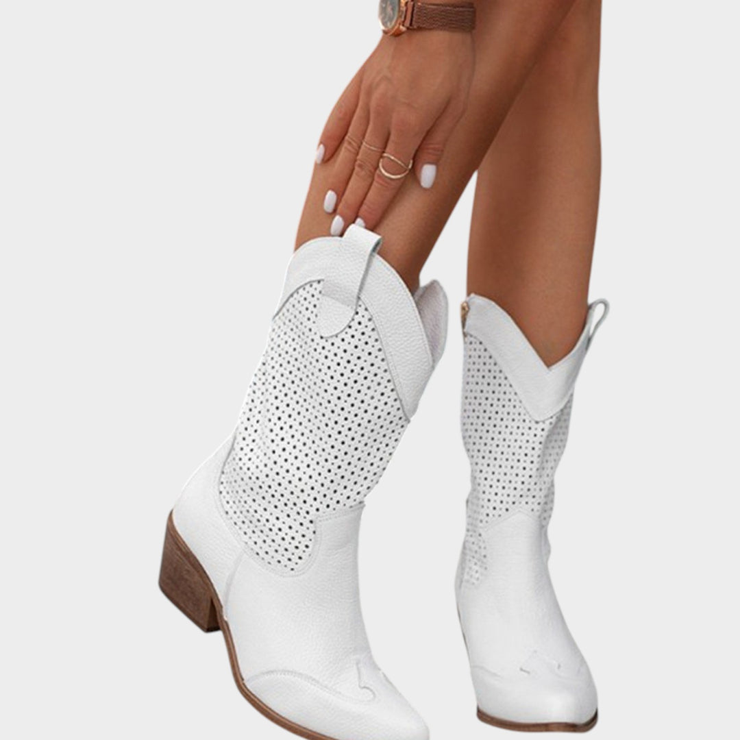 Western Mid Calf Cowboy Boots