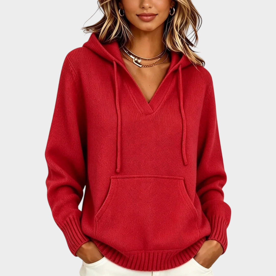 Women’s Knit Sweater Hooded Casual Relaxed Fit