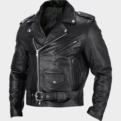 Men's Slim Fit Stand Collar Windproof Motorcycle | Leather Jacket