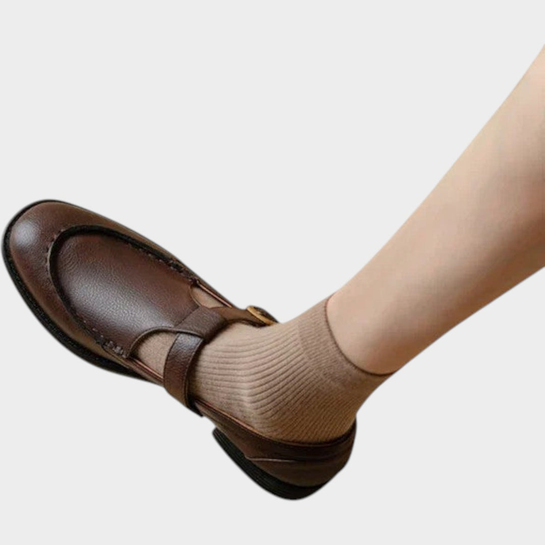 Women’s Mary Jane Shoes Casual Square Toe Buckle Strap