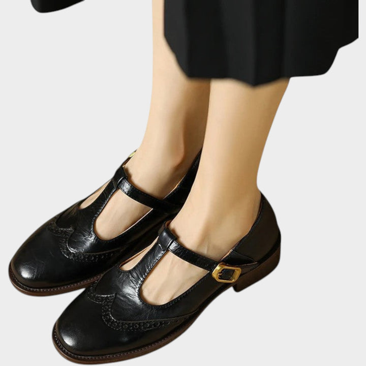 Women’s Mary Jane Shoes Casual Buckle Strap Low Heel Flats