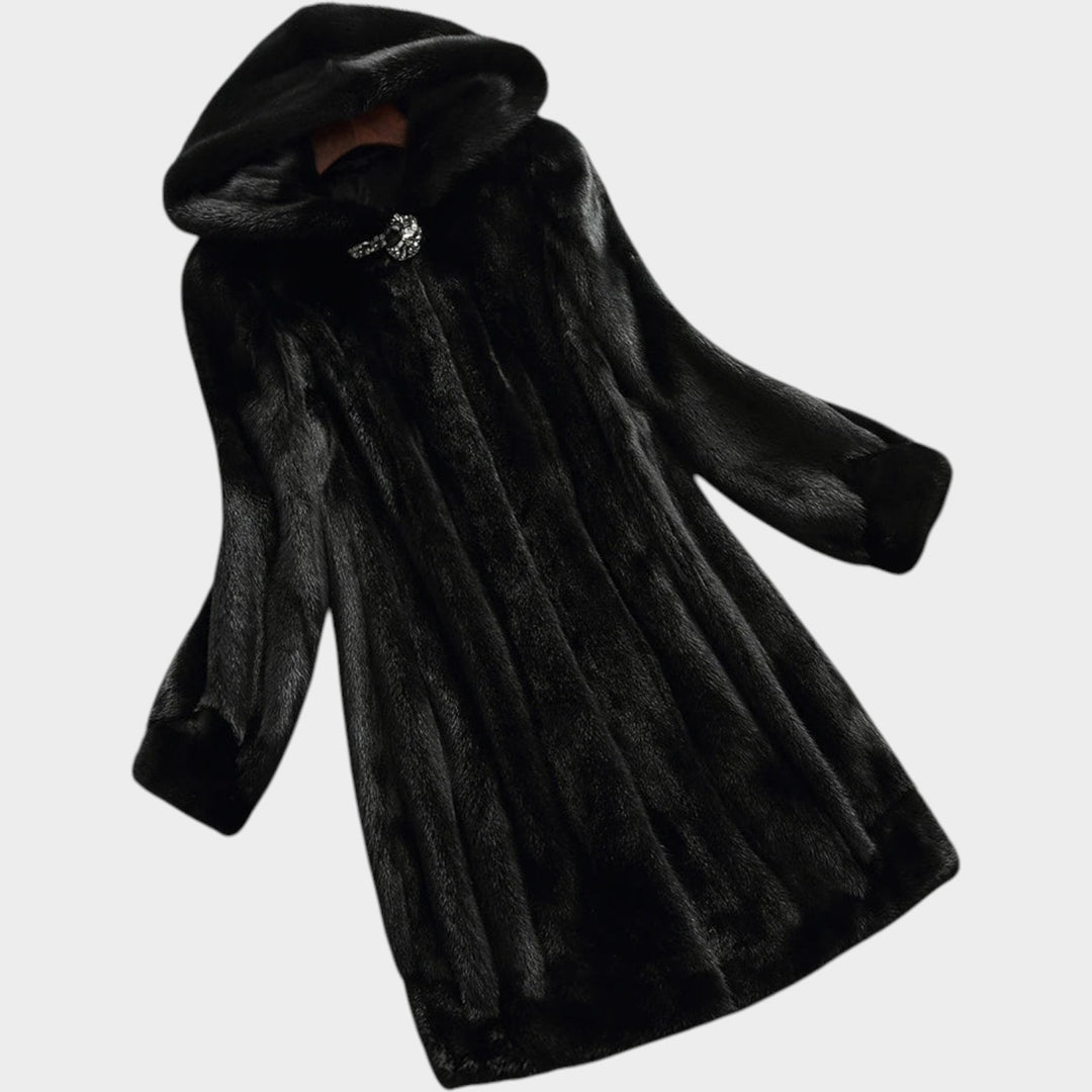 Faux Fur Wool Coat