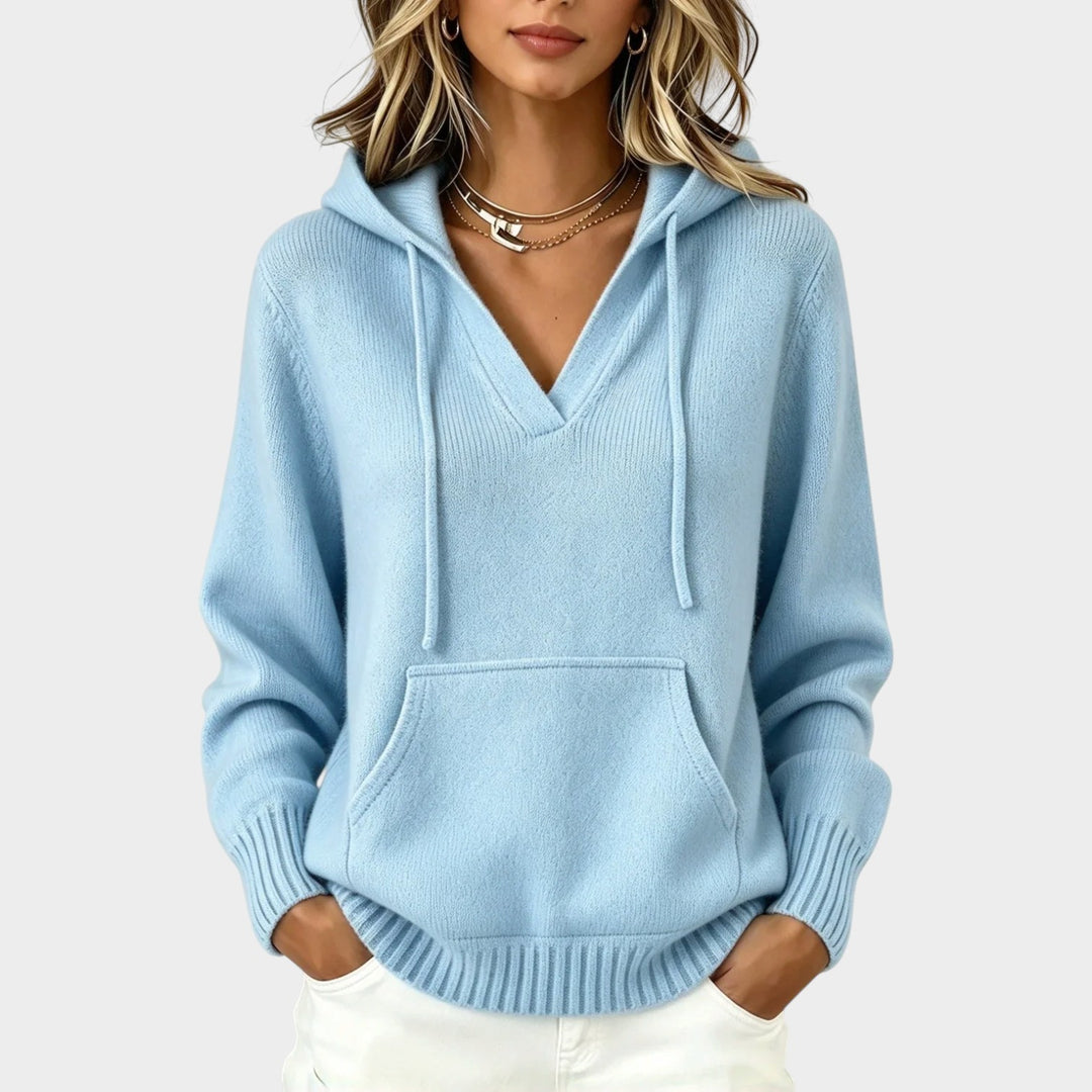 Women’s Knit Sweater Hooded Casual Relaxed Fit
