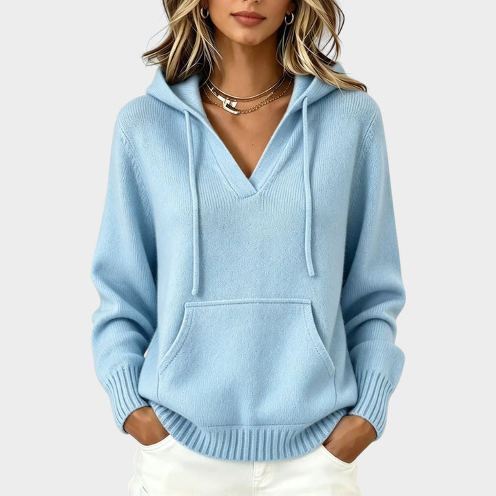 Women’s Knit Sweater Hooded Casual Relaxed Fit