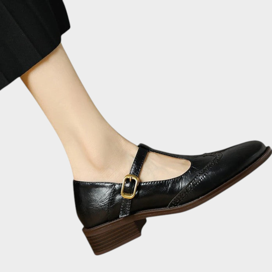 Women’s Mary Jane Shoes Casual Buckle Strap Low Heel Flats