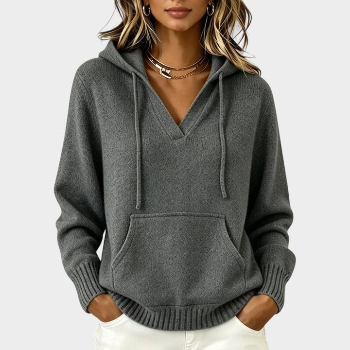 Women’s Knit Sweater Hooded Casual Relaxed Fit