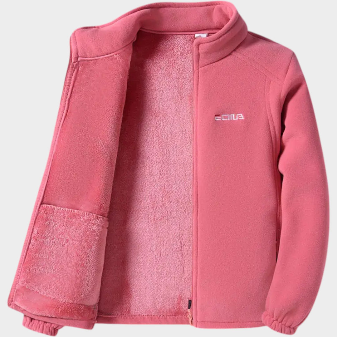 Women’s Fleece Jacket Thermal Zip Up Casual Fit