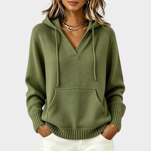 Women’s Knit Sweater Hooded Casual Relaxed Fit