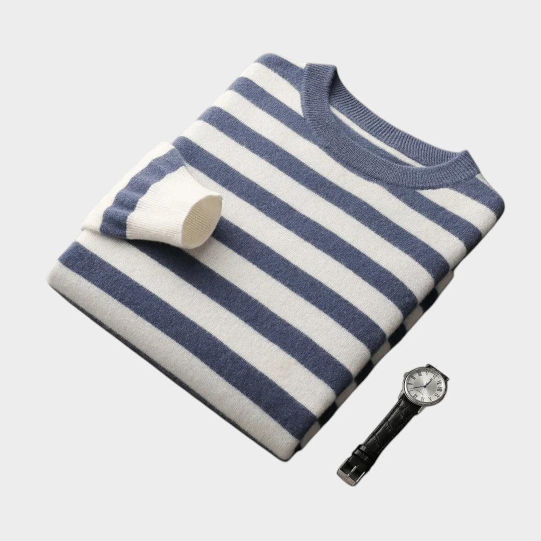 Cashmere Stripe Pattern Sweater