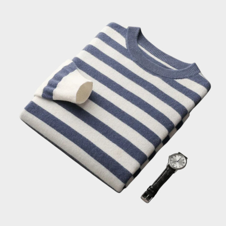 Cashmere Stripe Pattern Sweater