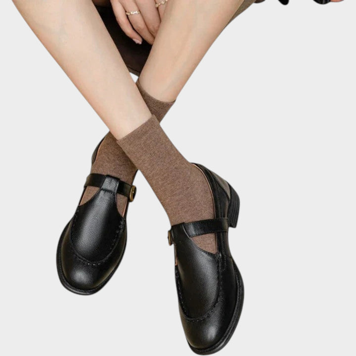 Women’s Mary Jane Shoes Casual Square Toe Buckle Strap