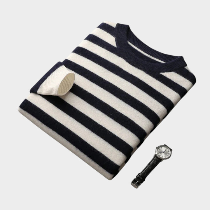 Cashmere Stripe Pattern Sweater