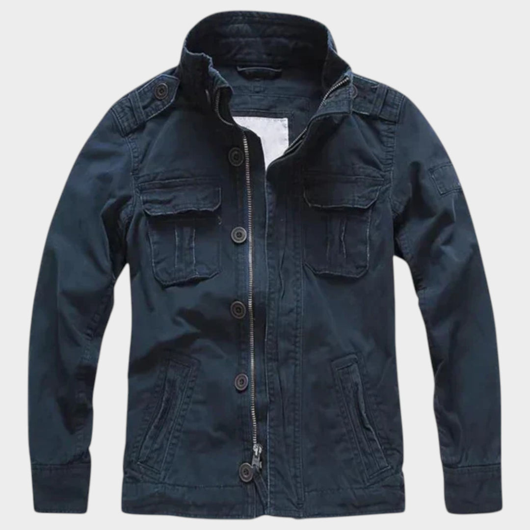 Retro Denim Jacket with Multiple Pockets
