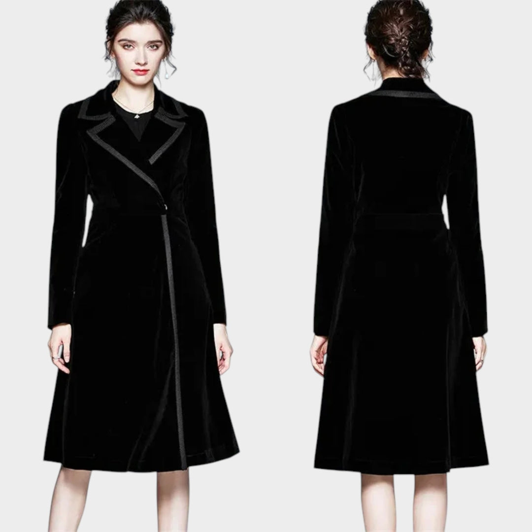 Women’s Velvet Coat Long Length Soft Texture