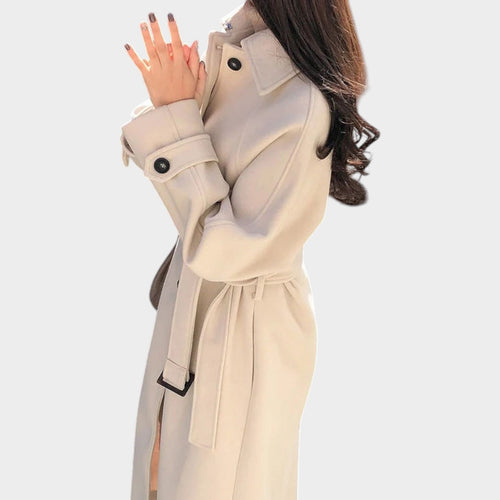 Women's Wool Coat Long Tailored Design