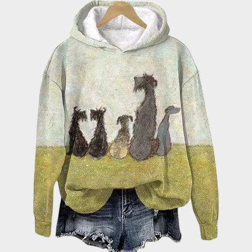 Women's Hoodie Animal Print Relaxed Fit