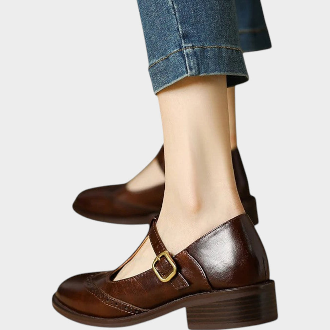 Women’s Mary Jane Shoes Casual Buckle Strap Low Heel Flats