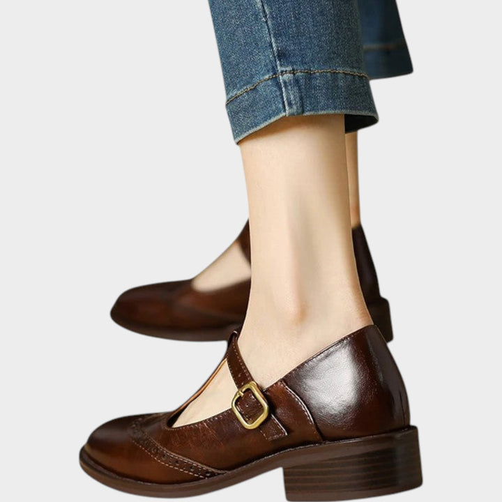 Women’s Mary Jane Shoes Casual Buckle Strap Low Heel Flats
