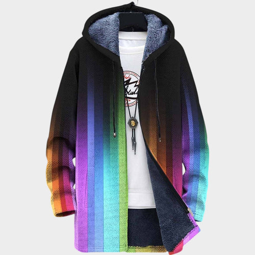 Women’s Fleece Jacket Creative Sketch Print