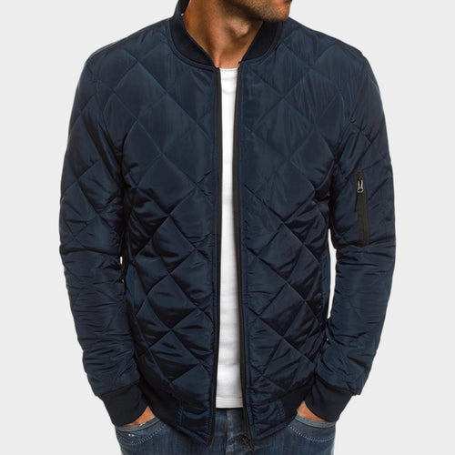 Men's Quilted Bomber Jacket | Lightweight Zip-Up Outerwear