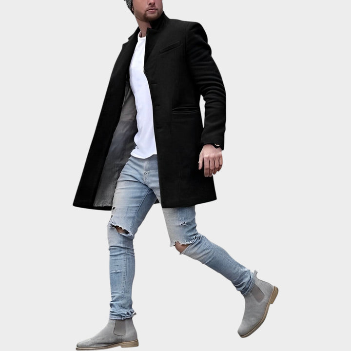 Modern Stand Collar | Woolen Coat