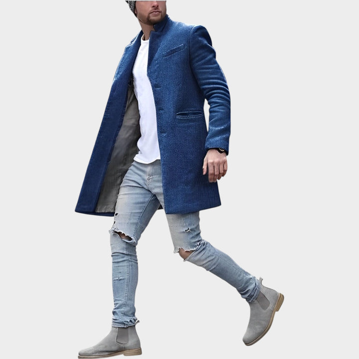 Modern Stand Collar | Woolen Coat