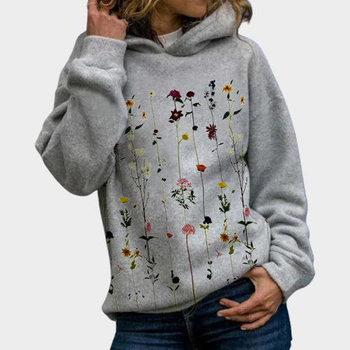 Women's Hoodie Relaxed Fit Floral Graphic