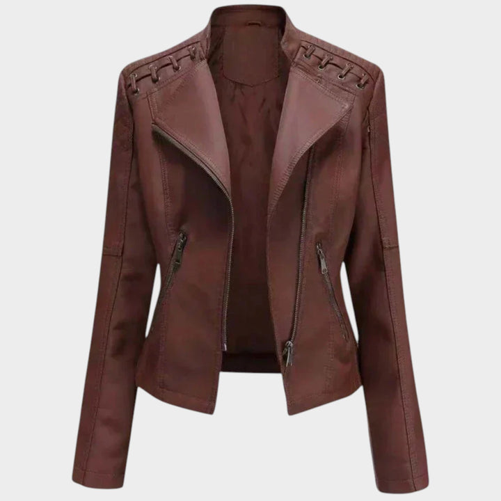 Women’s Leather Jacket Smart Casual Classic Style