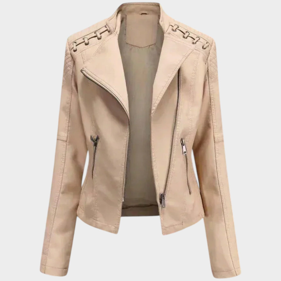 Women’s Leather Jacket Smart Casual Classic Style